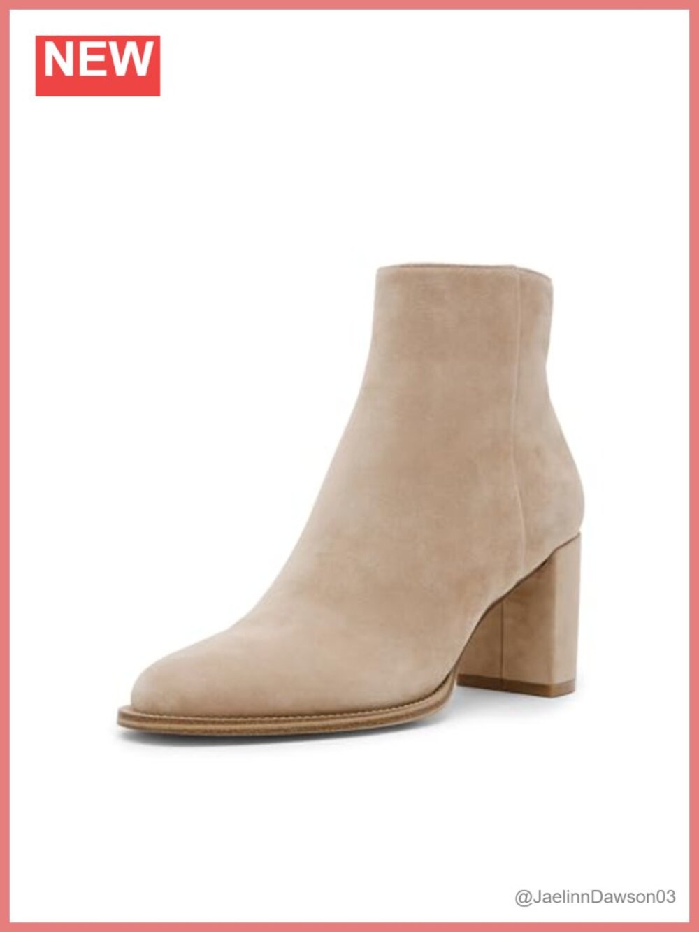 Suede Ankle Booties with Block Heel Zip Closure